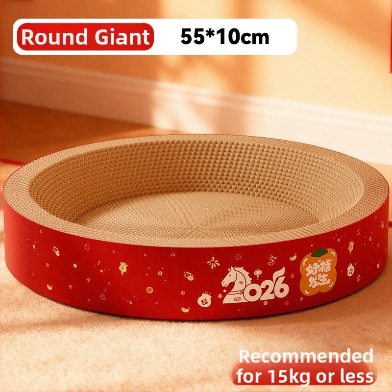 Σε ένα καταφύγιο γάτας και πίνακας γρατσουνίσματος – ανθεκτικό στη φθορά, χωρίς νιφάδες, τεσσάρων εποχών, υλικό: κυματοειδές χαρτί