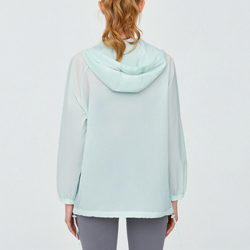 Слънцезащитно спортно яке с качулка, дишаща Ice Silk материя, DSL790, UPF50+ за лято