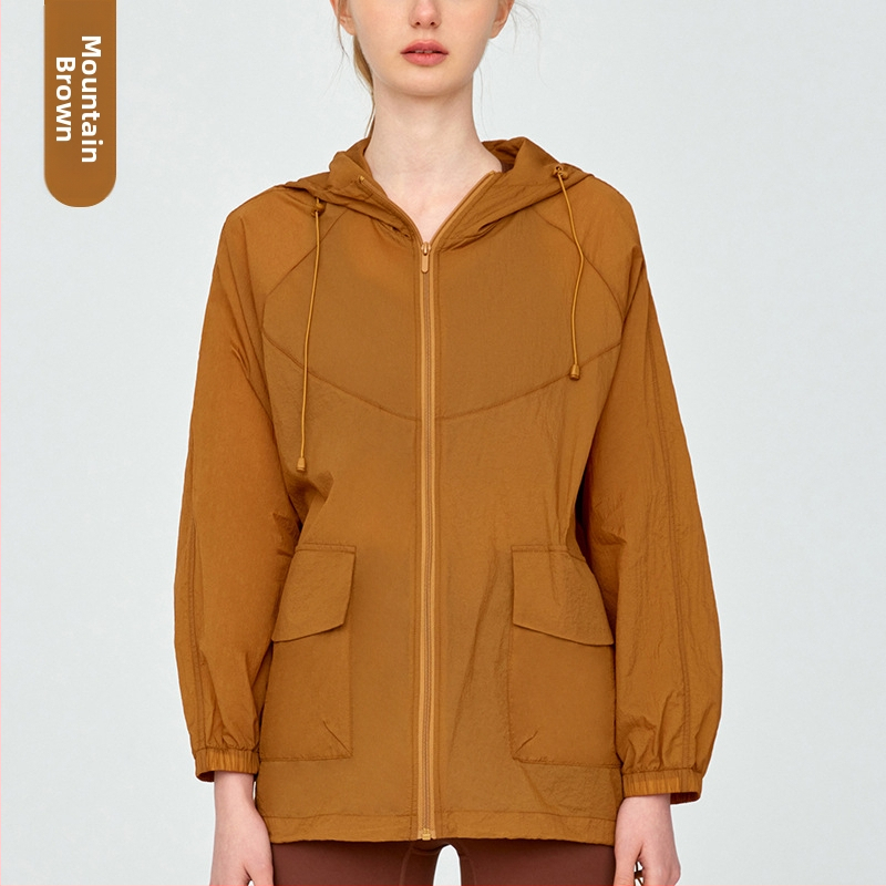 Слънцезащитно спортно яке с качулка, дишаща Ice Silk материя, DSL790, UPF50+ за лято