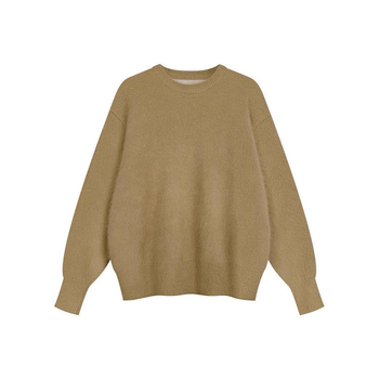 Ženski široki pulover od Mink Velvet pletenine, kružni izrez, dugi rukavi, srednja debljina, casual japansko-korejski stil, 70–80% poliester / <30% viskozno vlakno