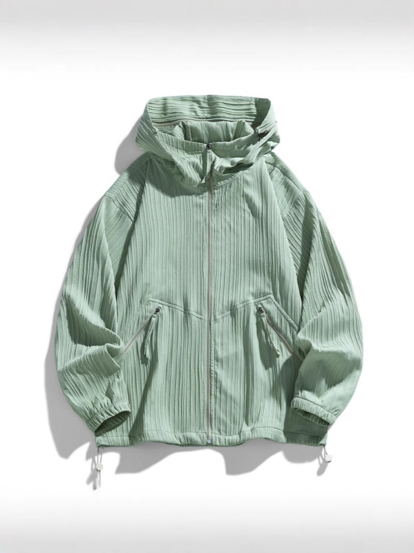 Jakna s kapuljom, labav kroj, korejski stil, 100% poliester, tanki materijal
