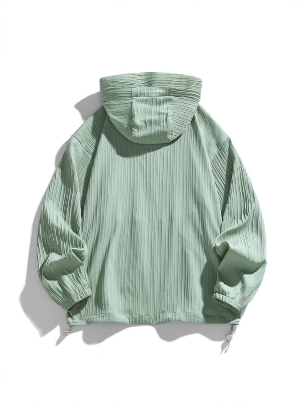 Jakna s kapuljom, labav kroj, korejski stil, 100% poliester, tanki materijal