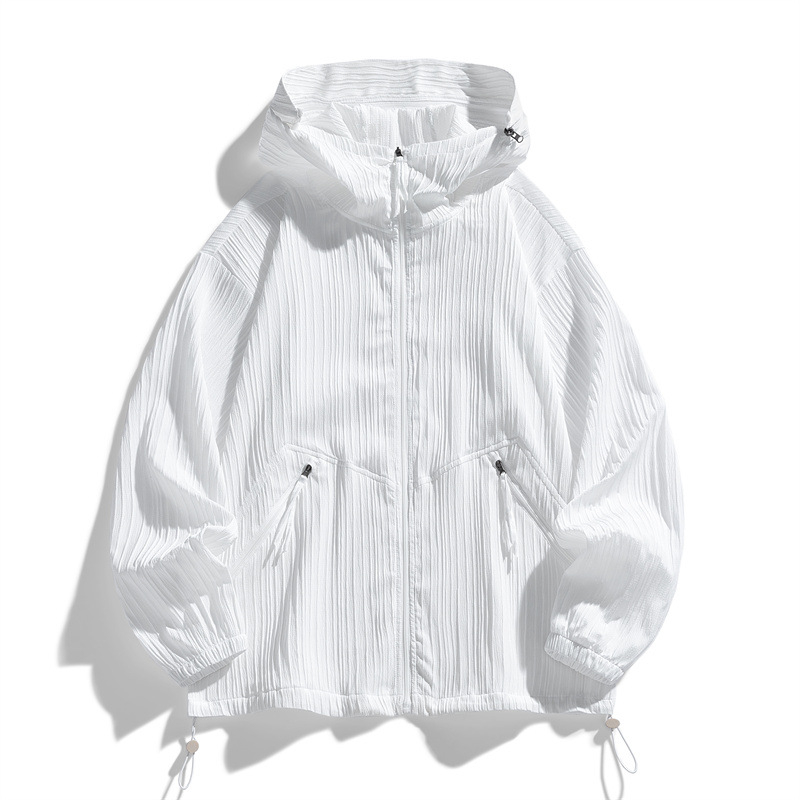 Jakna s kapuljom, labav kroj, korejski stil, 100% poliester, tanki materijal