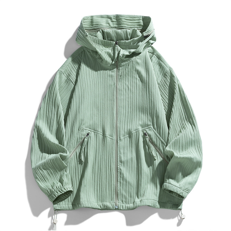 Jakna s kapuljom, labav kroj, korejski stil, 100% poliester, tanki materijal