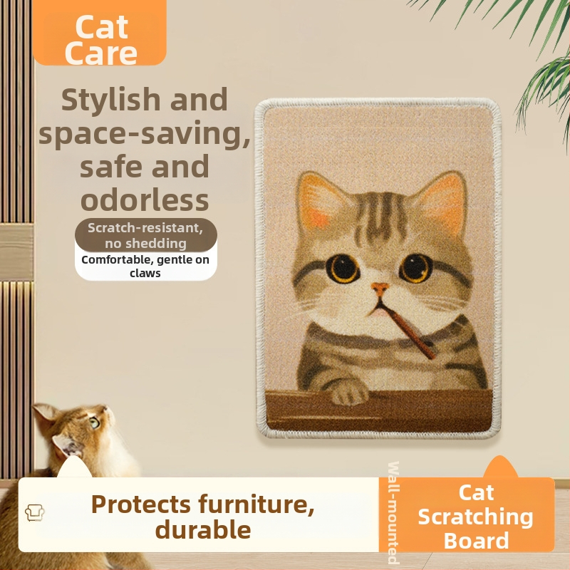 Doska na škrabanie pre mačky, vertikálne na stenu – odolná, chráni pohovku, hračka na brúsenie pazúrov