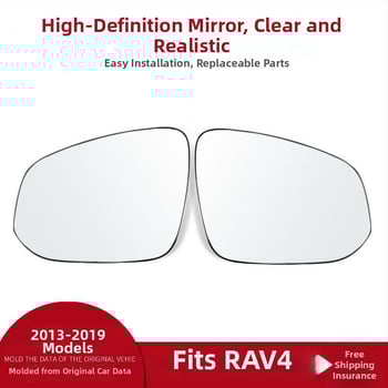 Carcasă exterioară oglindă retrovizoare pentru Toyota RAV4, stânga și dreapta, cu ramă semnalizator, material PC