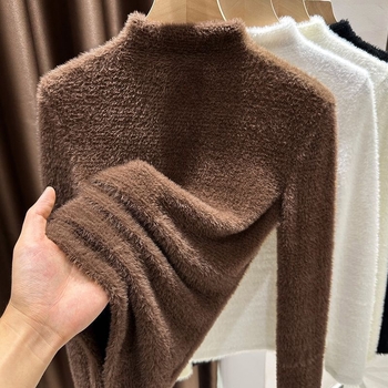 Pulover s polovičnim ovratnikom, Ice Silk & Chlorine Fiber pleteni, normalna debljina