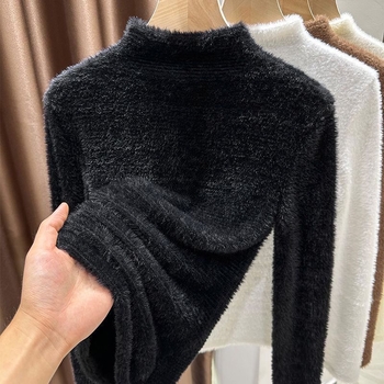 Pulover s polovičnim ovratnikom, Ice Silk & Chlorine Fiber pleteni, normalna debljina