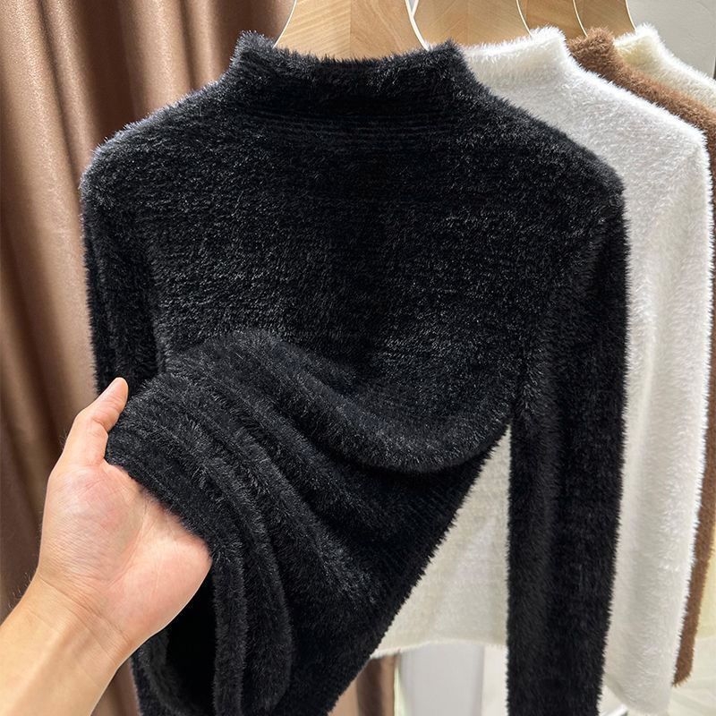 Pulover s polovičnim ovratnikom, Ice Silk & Chlorine Fiber pleteni, normalna debljina