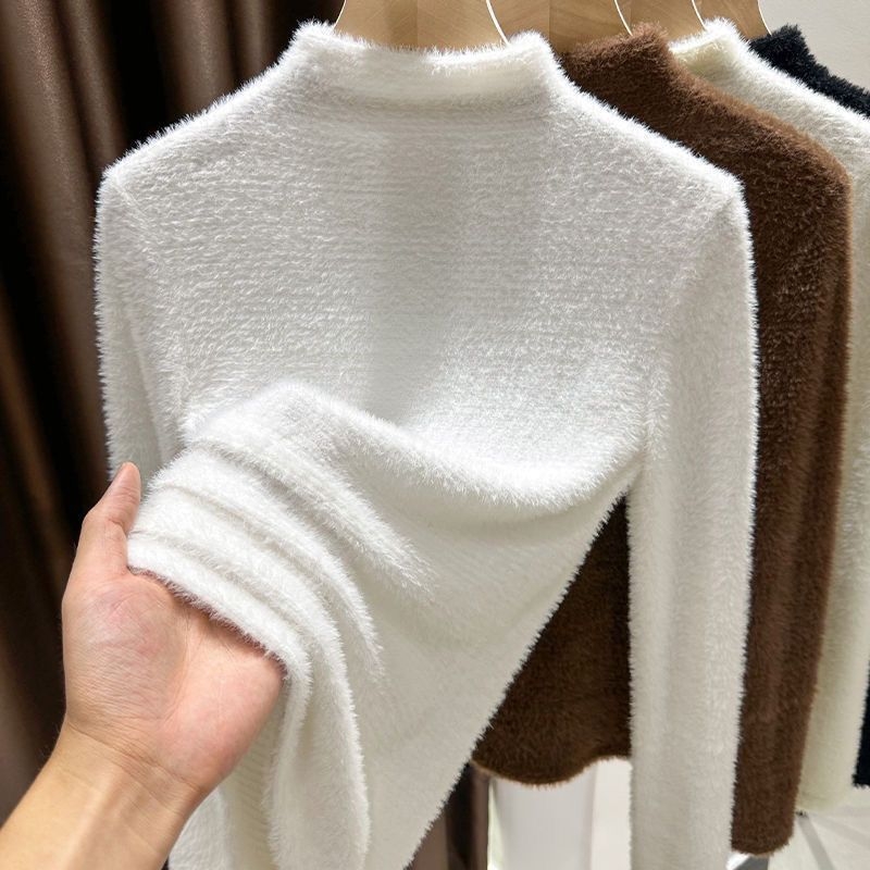 Pulover s polovičnim ovratnikom, Ice Silk & Chlorine Fiber pleteni, normalna debljina