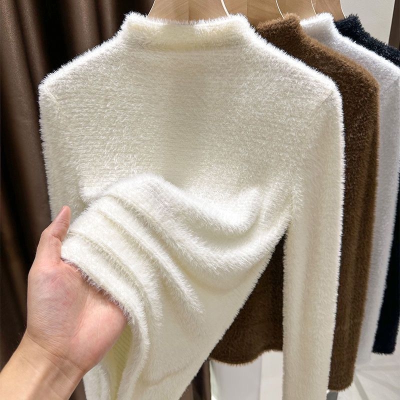 Pulover s polovičnim ovratnikom, Ice Silk & Chlorine Fiber pleteni, normalna debljina