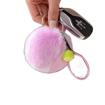 Тенис плюшено ключодържател - минималистичен стил, полиестерно влакно