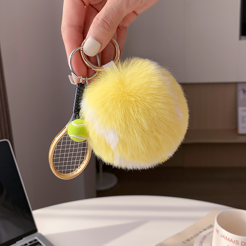 Тенис плюшено ключодържател - минималистичен стил, полиестерно влакно