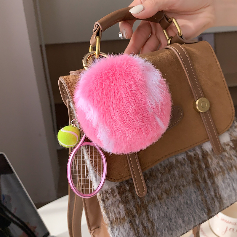 Тенис плюшено ключодържател - минималистичен стил, полиестерно влакно