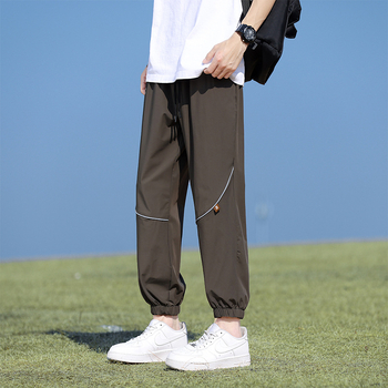 Ανδρικά παντελόνια Ice Silk για καλοκαίρι – χαλαρή γραμμή, γρήγορο στέγνωμα, 90% νάιλον