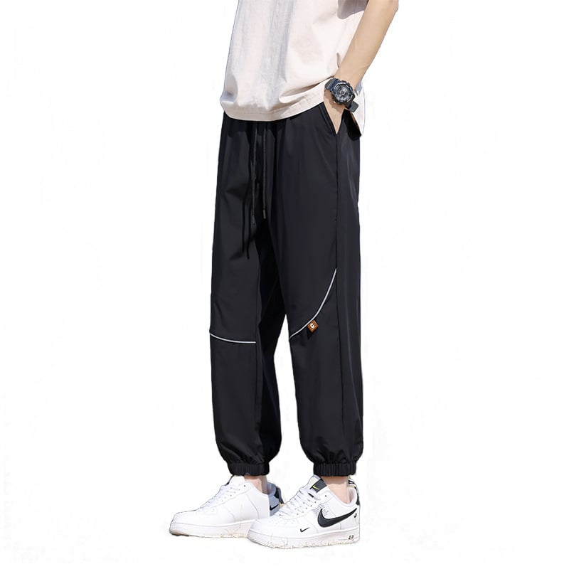 Ανδρικά παντελόνια Ice Silk για καλοκαίρι – χαλαρή γραμμή, γρήγορο στέγνωμα, 90% νάιλον