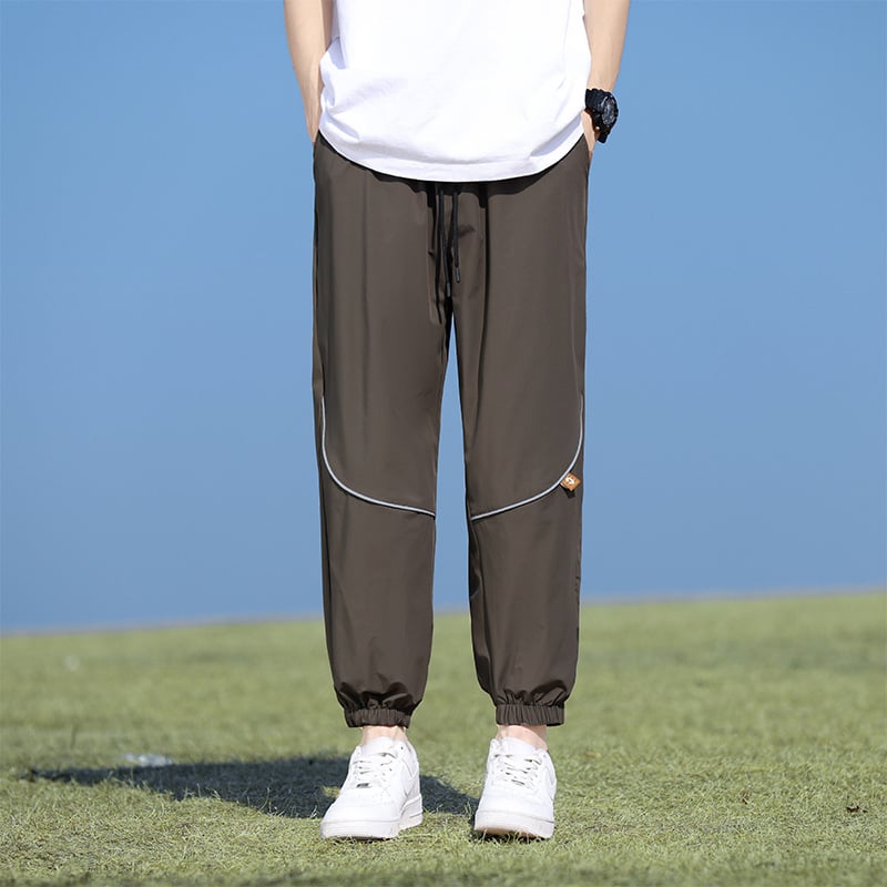 Ανδρικά παντελόνια Ice Silk για καλοκαίρι – χαλαρή γραμμή, γρήγορο στέγνωμα, 90% νάιλον