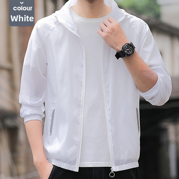 Унисекс лятна външна ветровка с качулка — UPF30+ защита от слънцето, полиестерна материя, за походи и къмпинг