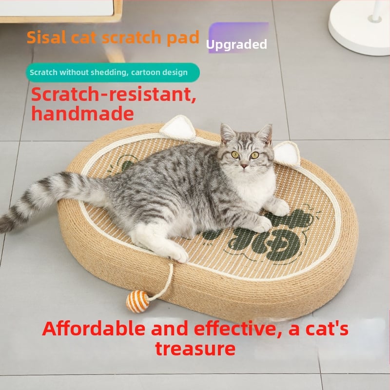 Four Peng Cat Nest and Sisal Scratching Post — πλήρης επιφάνεια από sisal, ανθεκτική κατασκευή, χαριτωμένο στυλ