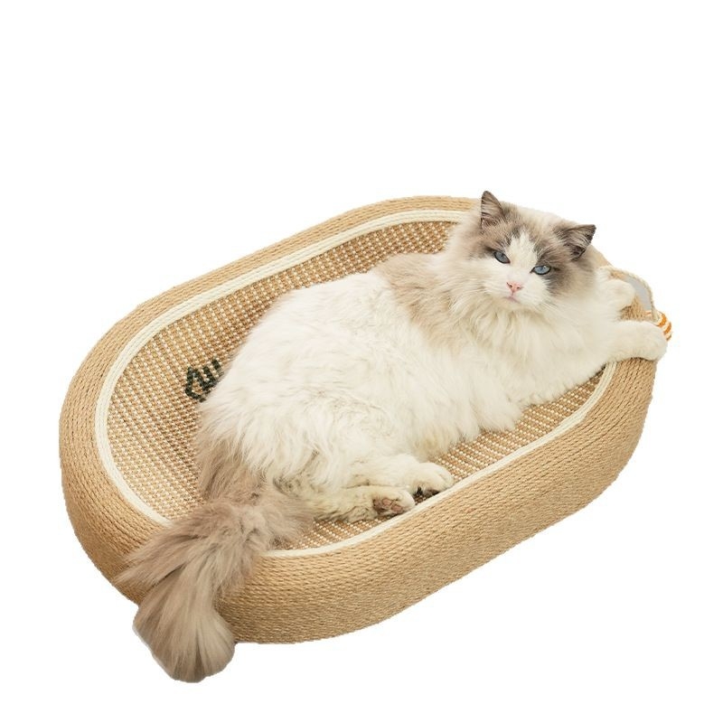 Four Peng Cat Nest and Sisal Scratching Post — πλήρης επιφάνεια από sisal, ανθεκτική κατασκευή, χαριτωμένο στυλ