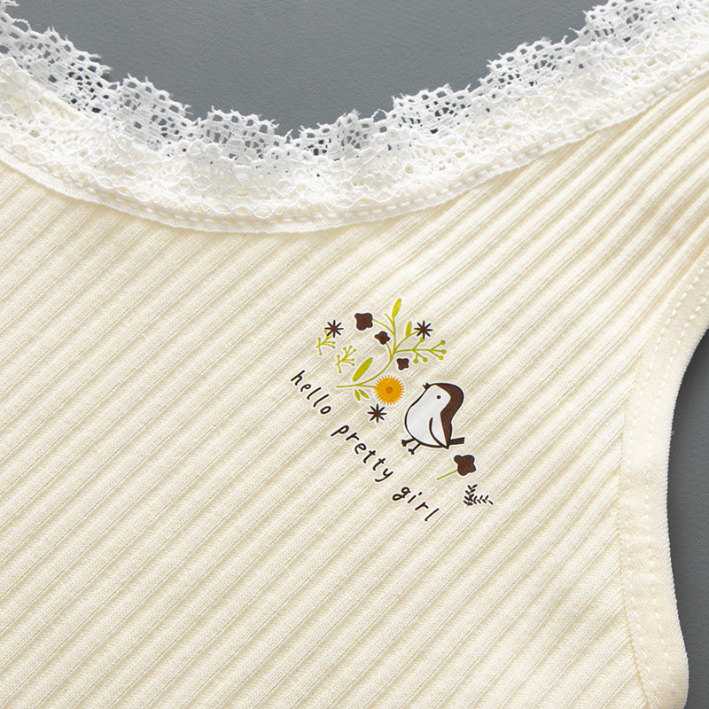 Detská bavlnená podprsenka-vest, mäkký povrch, 95% bavlna, široké ramienka, leto, pre deti 140 cm+