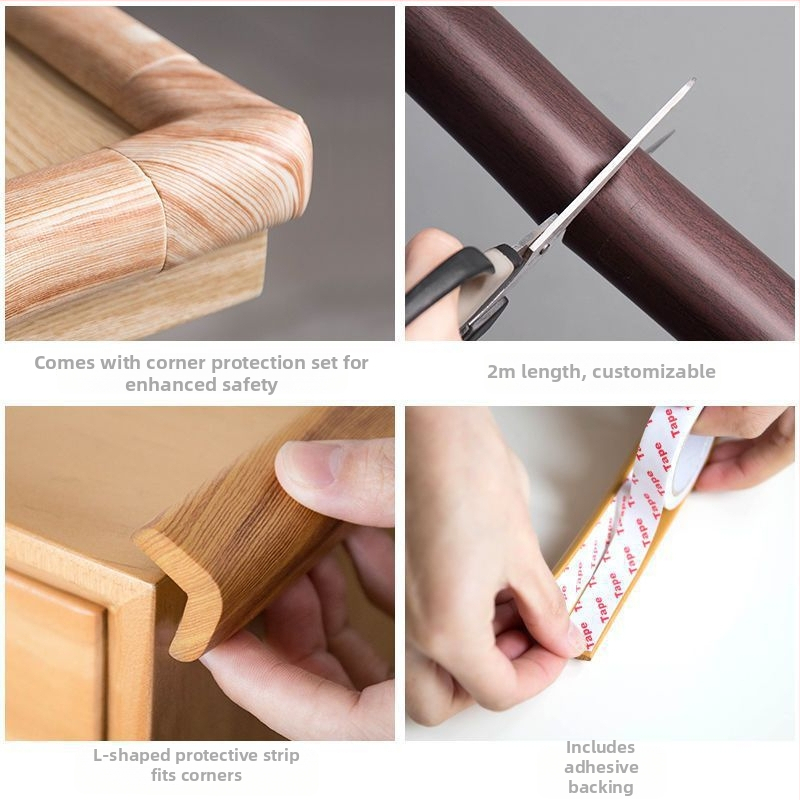 Baba asztal sarokvédői – vastagított és szélesített védőcsíkok