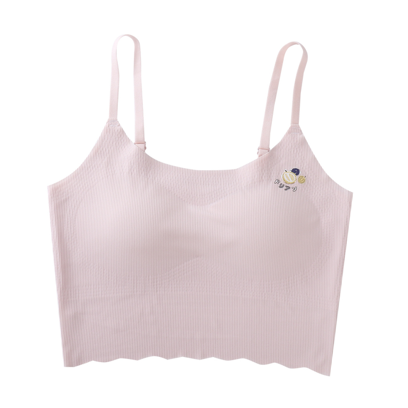 Bešivne dječje donje rublje za tinejdžerice, prozračno, tank-top stil, s punom košarom i tanko oblikovanom košarom, pamuk podstava, čvrste dvostruke naramenice, bez kopče; uzrast 12–15; ljeto.