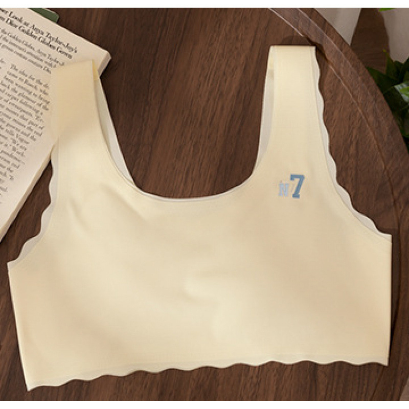 Dječja potkošulja u vest-stilu, od najlona, s punim košaricama i tankim oblikovanim jastučićima od spužve, bez žice, fiksni dvostruki kaiševi, prozračna i udobna, za uzrast 9–13 godina