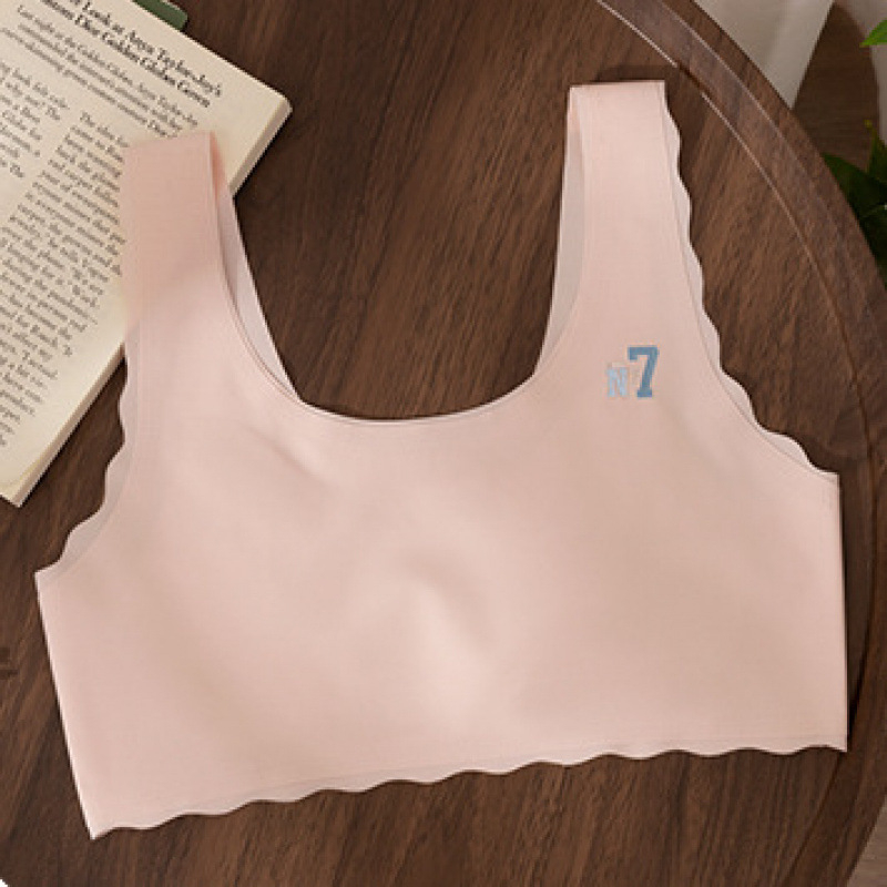 Dječja potkošulja u vest-stilu, od najlona, s punim košaricama i tankim oblikovanim jastučićima od spužve, bez žice, fiksni dvostruki kaiševi, prozračna i udobna, za uzrast 9–13 godina