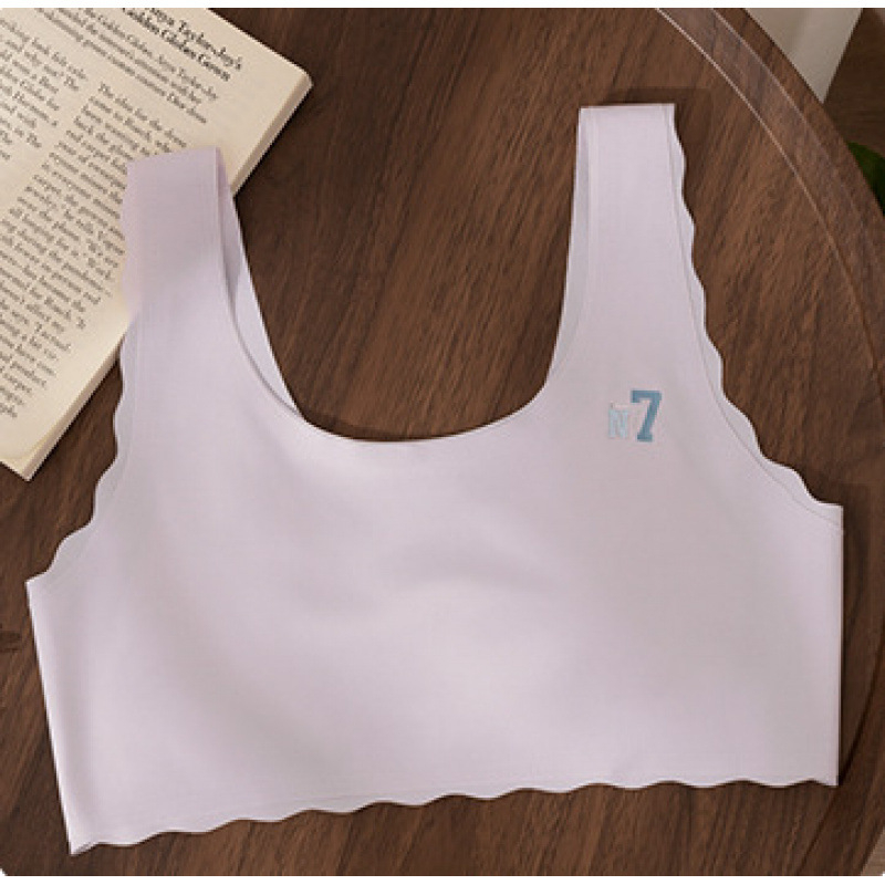 Dječja potkošulja u vest-stilu, od najlona, s punim košaricama i tankim oblikovanim jastučićima od spužve, bez žice, fiksni dvostruki kaiševi, prozračna i udobna, za uzrast 9–13 godina