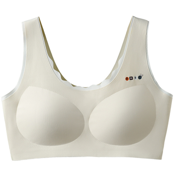 Sutien za djevojčice tinejdžerice, Ice Silk tkanina, bez žice, 3/4 košarica, fiksne dvostruke naramenice, oblikovanje leđa