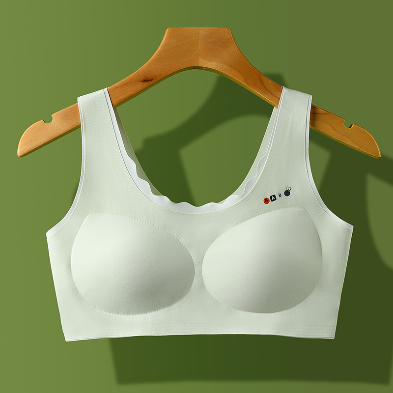 Sutien za djevojčice tinejdžerice, Ice Silk tkanina, bez žice, 3/4 košarica, fiksne dvostruke naramenice, oblikovanje leđa