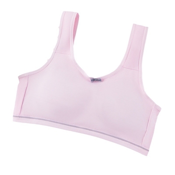 Djevojački pamuk grudnjak u vest-stilu s punim košaricama od spužve, prozračan i udoban za uzrast 12–15 godina