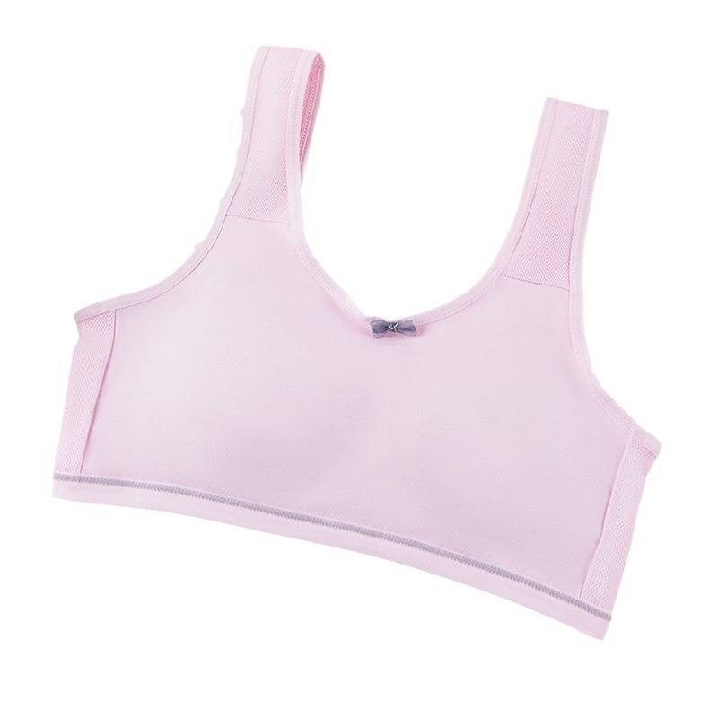 Djevojački pamuk grudnjak u vest-stilu s punim košaricama od spužve, prozračan i udoban za uzrast 12–15 godina