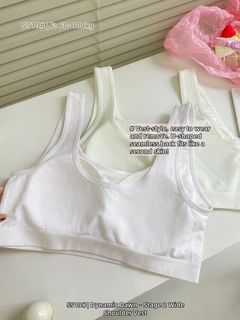 Dvojfázová športová podprsenka pre dievčatá v puberte – školské nosenie, tlmenie nárazov, viskóza 74,3%