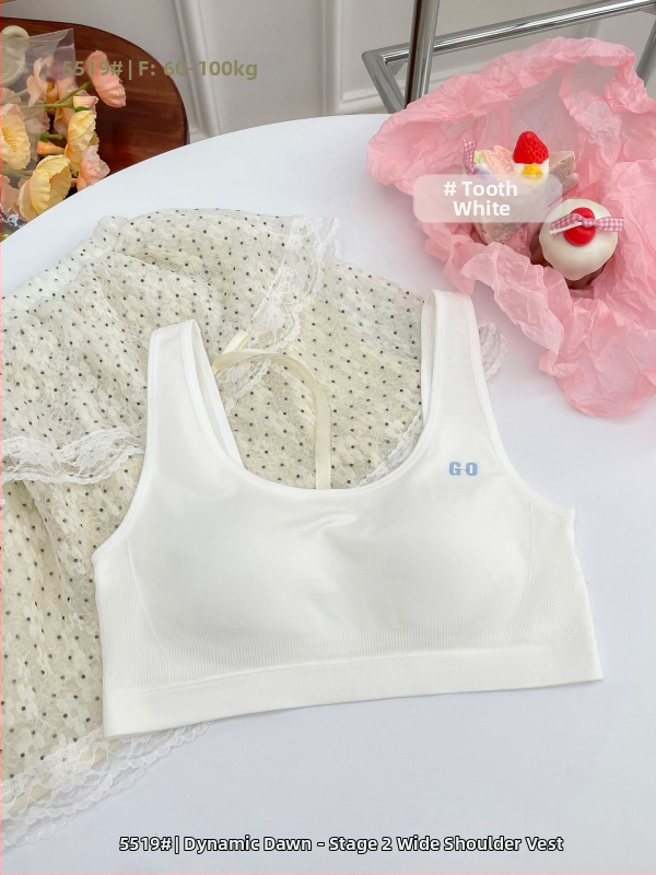 Dvojfázová športová podprsenka pre dievčatá v puberte – školské nosenie, tlmenie nárazov, viskóza 74,3%