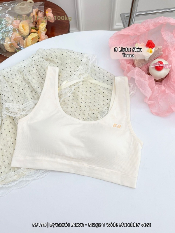 Dvojfázová športová podprsenka pre dievčatá v puberte – školské nosenie, tlmenie nárazov, viskóza 74,3%