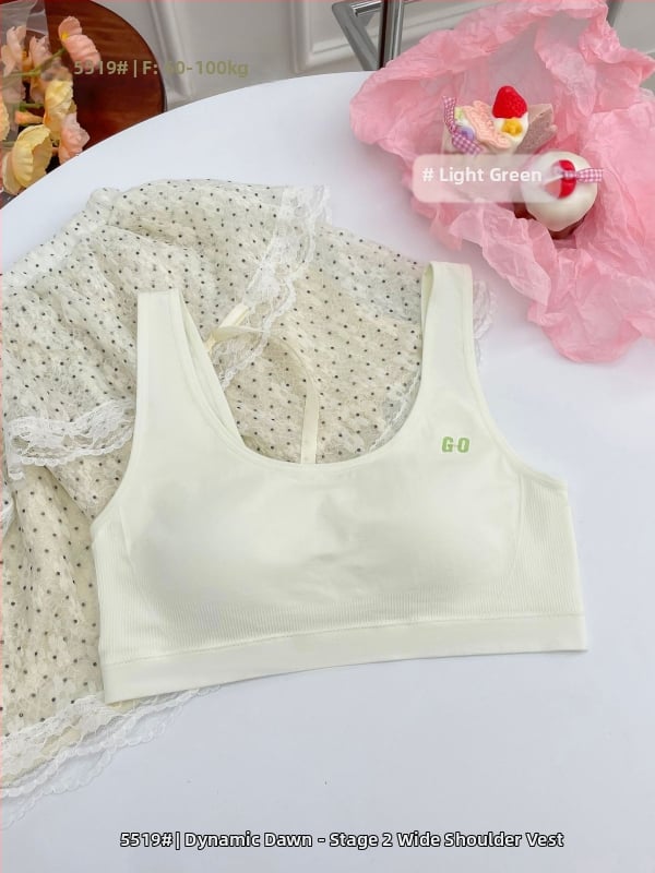 Dvojfázová športová podprsenka pre dievčatá v puberte – školské nosenie, tlmenie nárazov, viskóza 74,3%