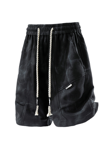 Muške casual hlače za ljeto 2025, prozračne, udobne, ravnog kroja, s vezicom u struku, poliester 97%