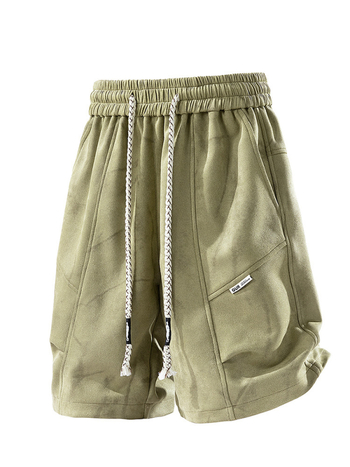 Muške casual hlače za ljeto 2025, prozračne, udobne, ravnog kroja, s vezicom u struku, poliester 97%