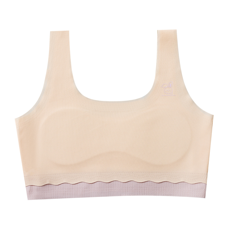 1. stupanj za djevojčice: bešavne grudnjake-tip majica-vest, najlon tkanina s pamuk podstavom, puni košarica, bez žice
