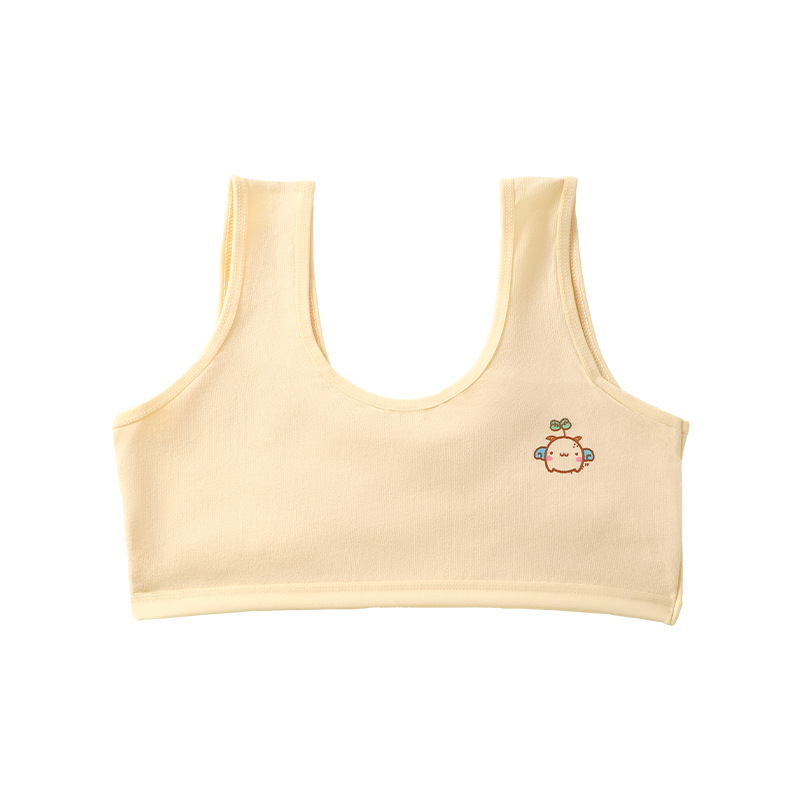 Dječja pamučna vesta, dvostruki sloj, bez oblikovane šalice, podstava 90–95% pamuka, fiksne dvostruke naramenice