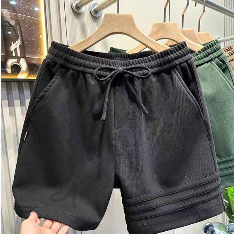 Muške casual šorceve, visoki struk, mikroelastičan, skraćena duljina, mladenački stil