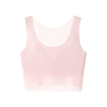 Bezšivni grudnjak za djevojčice u pubertetu, prva faza, 9–13 godina, Tank Top stil, poliester, pun košarica