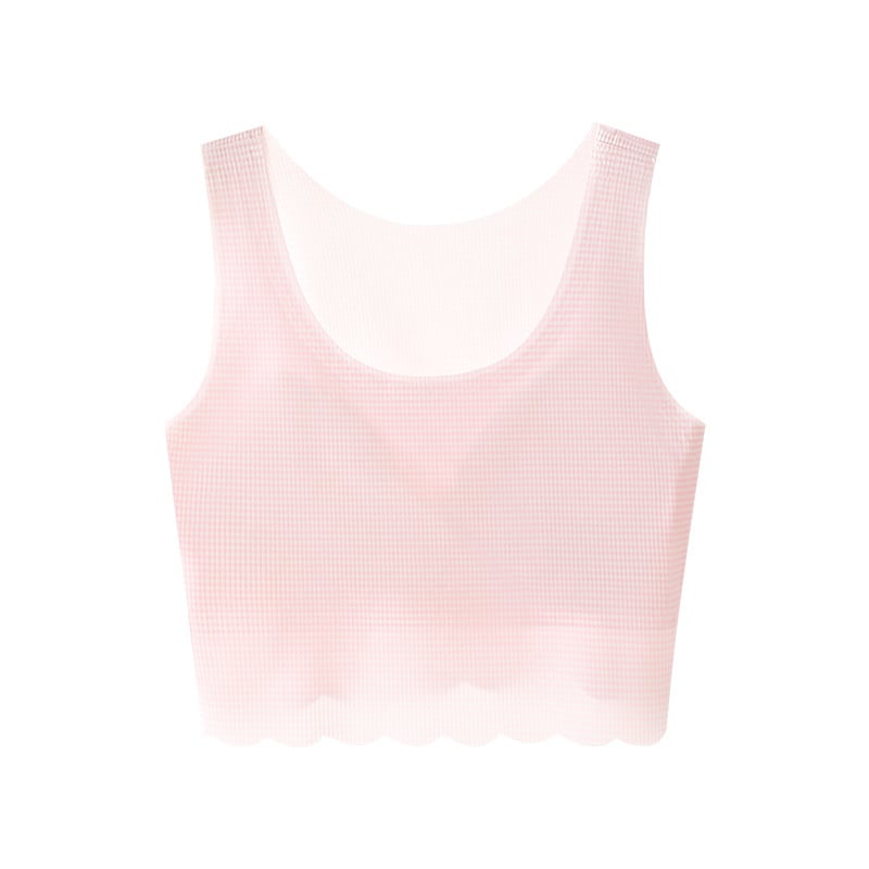 Bezšivni grudnjak za djevojčice u pubertetu, prva faza, 9–13 godina, Tank Top stil, poliester, pun košarica