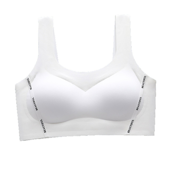 Sutien sport pentru fete din nylon, cu cupă completă, cupe subțiri din spumă, bretele fixe duble, respirant și absorbant de transpirație