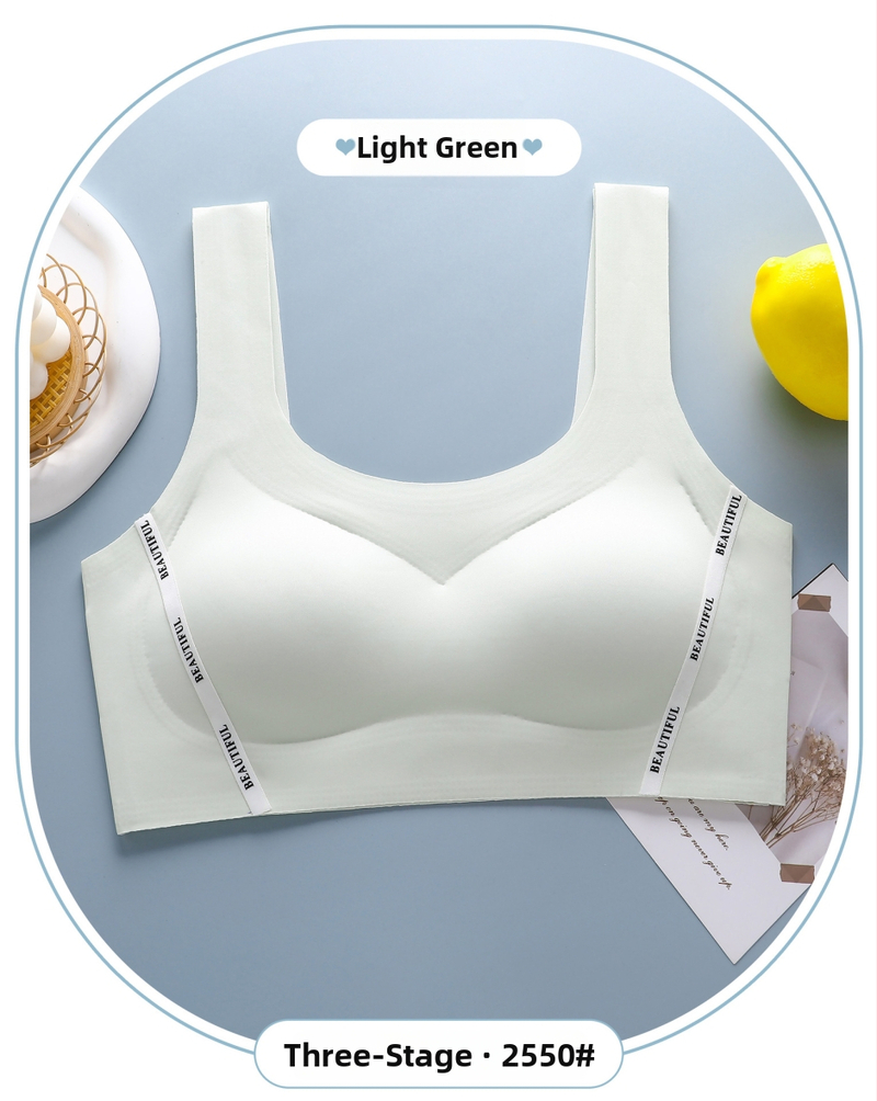 Sutien sport pentru fete din nylon, cu cupă completă, cupe subțiri din spumă, bretele fixe duble, respirant și absorbant de transpirație