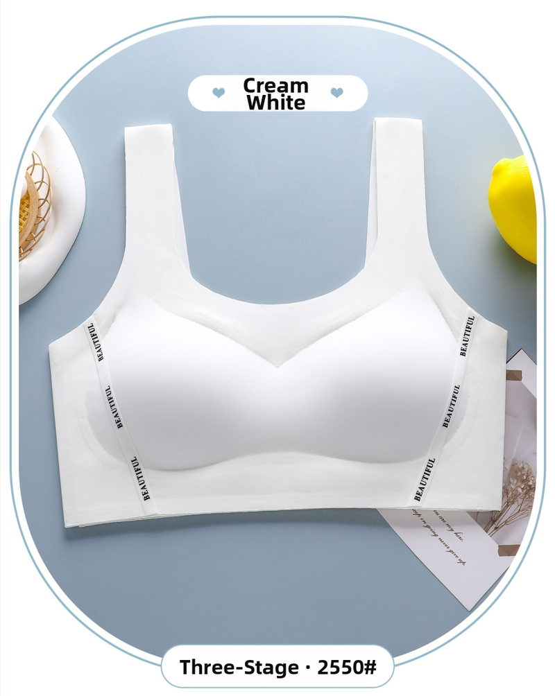 Sutien sport pentru fete din nylon, cu cupă completă, cupe subțiri din spumă, bretele fixe duble, respirant și absorbant de transpirație