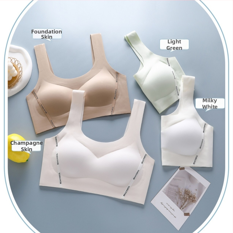 Sutien sport pentru fete din nylon, cu cupă completă, cupe subțiri din spumă, bretele fixe duble, respirant și absorbant de transpirație