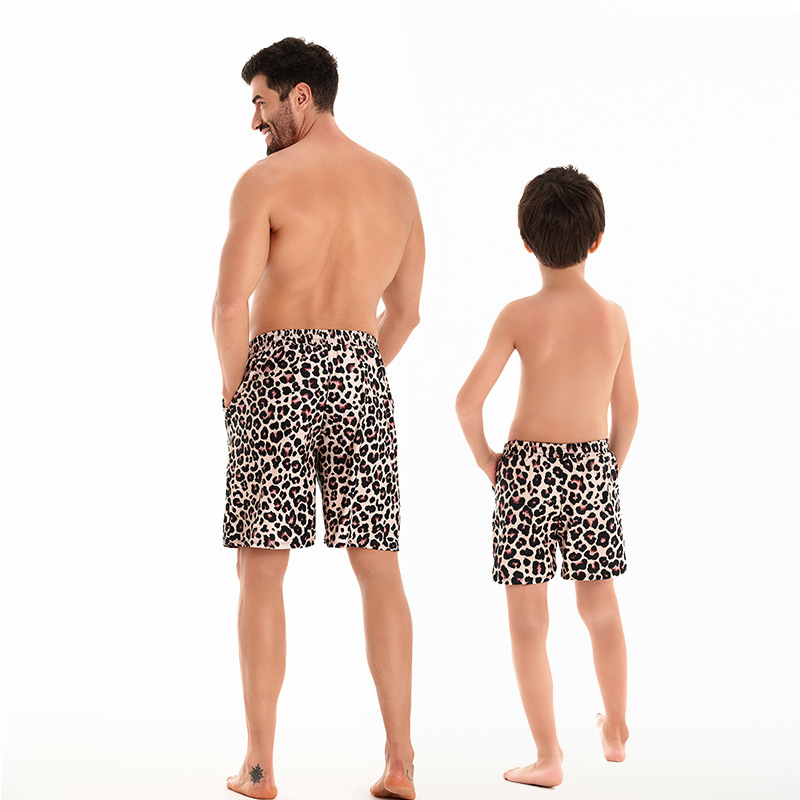 Ανδρικά μαγιό θαλάσσης με λεοπάρ νάιλον, με τσέπη, εφαρμογή briefs, επένδυση 18% σπάντεξ